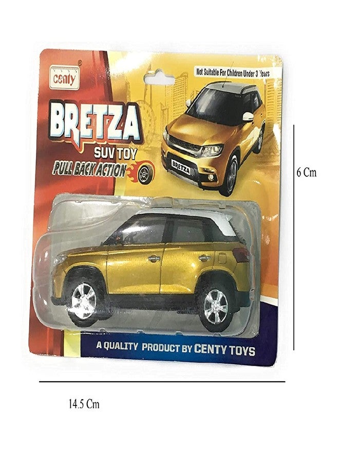 CENTY Toys Bretza Golden&White Colour Looks Like Real Car - Pull Back Action- A Made In India Product, 3-12 years - Image 2